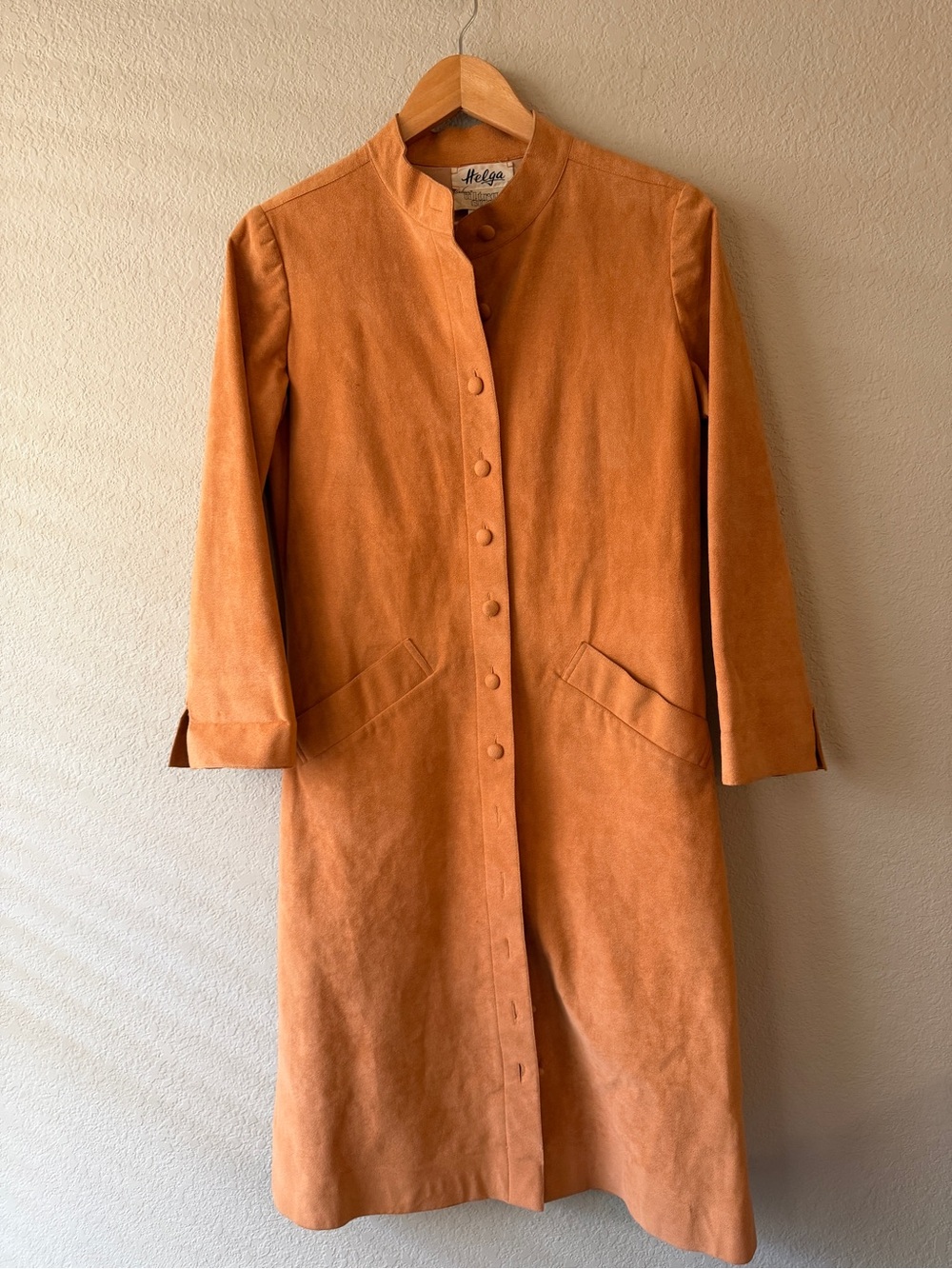 Vintage Helga 1970s Suede Duster Coat